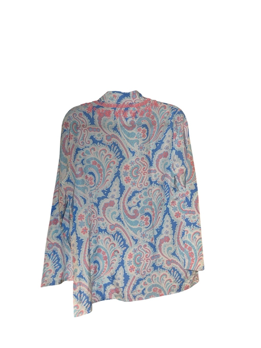 J McLaughlin Paisley Floral Tunic Top Silk/Cotton  Size 12 - Picture 5 of 5